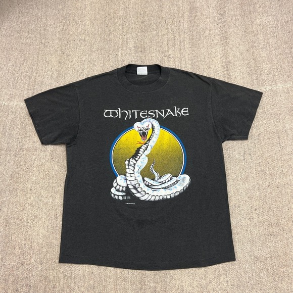 Vintage Other - Vintage Whitesnake Shirt Mens Medium Black 1987‎ Tour